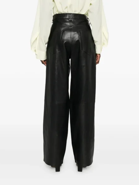 Pantaloni Róhe din piele negru