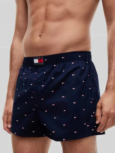 Bokserki z detal z logo w zestaw 3 szt. Tommy Hilfiger granatowe
