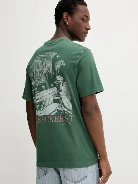 Тениска Abercrombie & Fitch с принт зелено