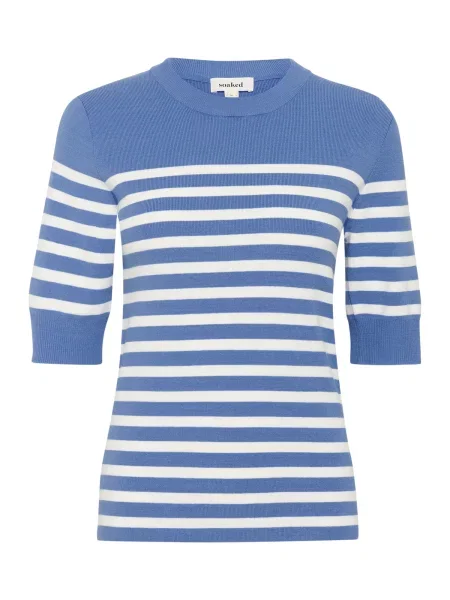 SOAKED IN LUXURY Svetr SLSpina azurová / offwhite
