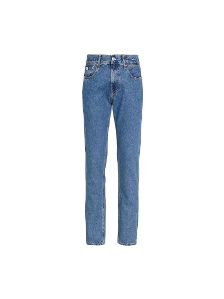 Jeansy straight leg Calvin Klein niebieskie