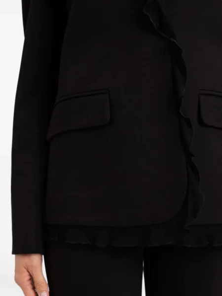 Sacou Twinset cu volane negru