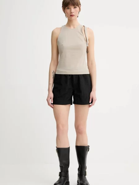 Won Hundred szorty gładkie high waist czarny