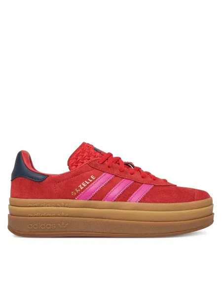 Замшеві кросівки adidas Originals Gazelle Bold червоний