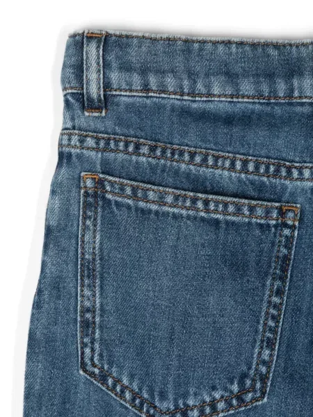 Jeansy straight leg dziecięce Dolce And Gabbana niebieskie