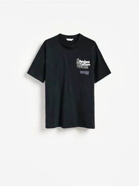 Reserved Tricou regular din negru