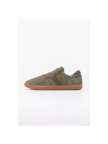 Pantofi Tommy Hilfiger din piele de căprioară verde