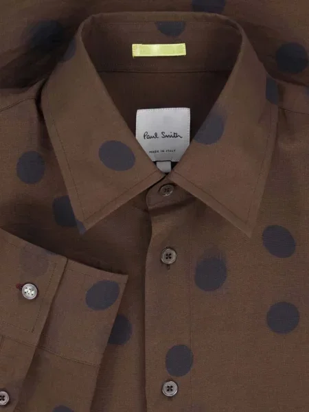 Cămașă Paul Smith cu buline maro