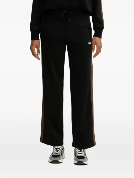 Pantaloni Guess cu dungi alergare negru