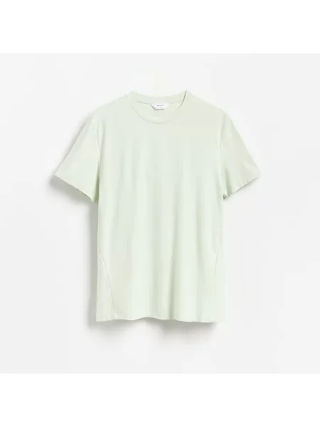 Reserved Slim fit tričko s viskózou světle zelená
