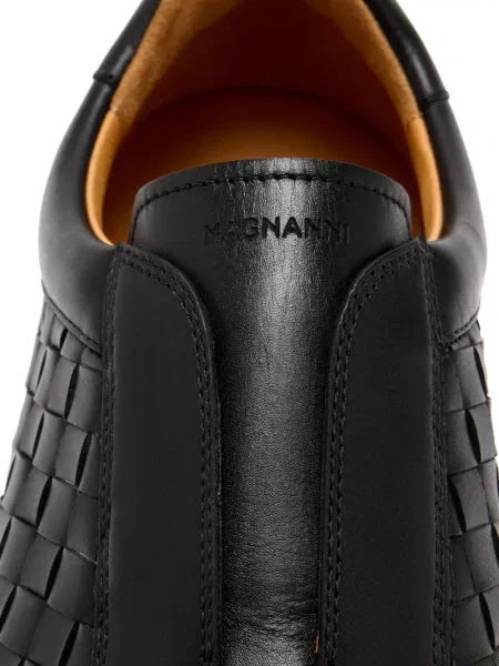 Sneakerși Magnanni din piele slip-on negru