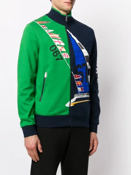 Geacă Ralph Lauren Purple Label cu imagine albastru
