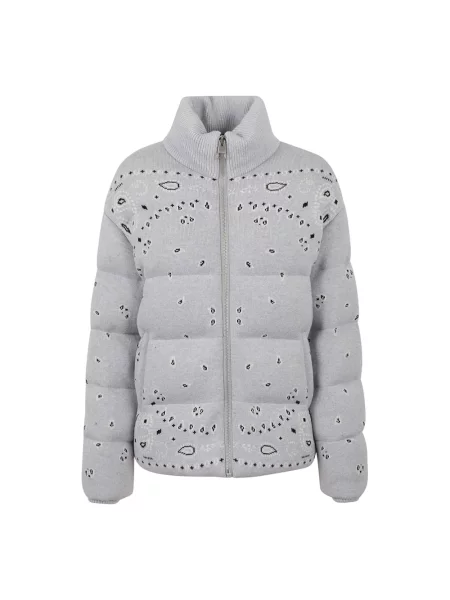 Kurtka puchowa Alanui żakardowa szara
