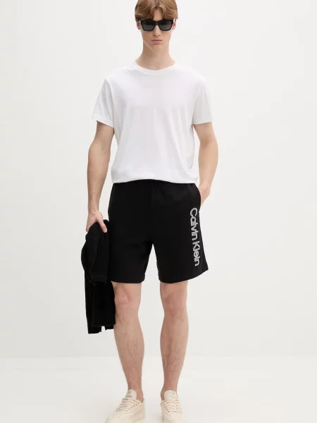 Calvin Klein Nohavice / biela čierna