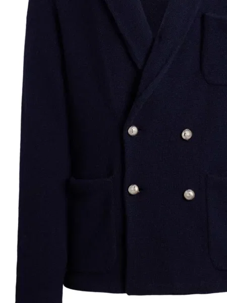 Плетена жилетка Ralph Lauren Purple Label синьо