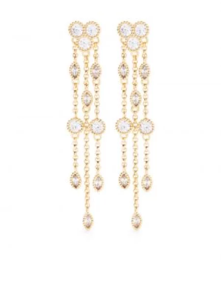 Cercei Maje de cristal auriu
