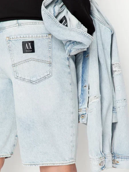 Джинсовые шорты Armani Exchange без косточек синие