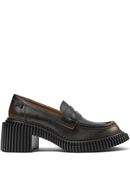 Kožené loafers Camper hnědé