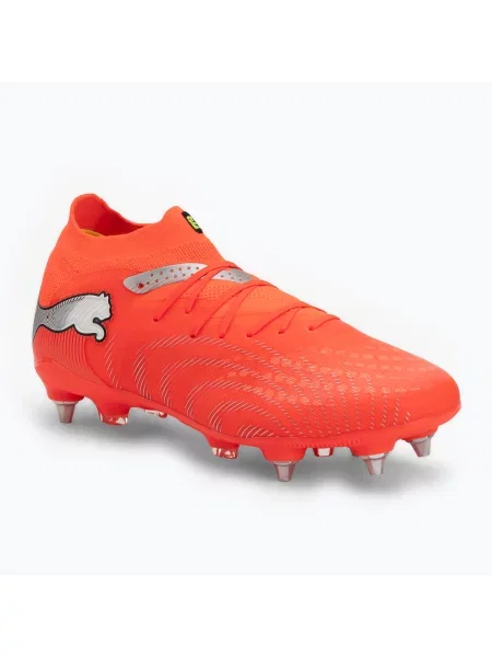 Încălțăminte de fotbal pentru bărbați PUMA Future 9 Pro MxSG glowing red/puma white/puma black/puma silver alb