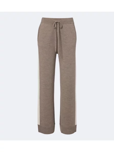 Pantaloni sport Fusalp de lână bej
