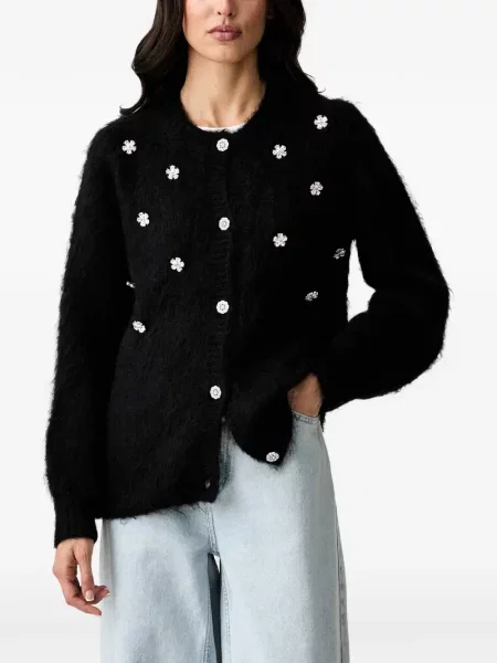 Pufos cardigan Silvian Heach negru