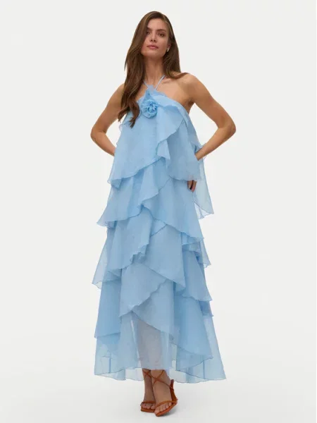 Vero Moda Poletna obleka Delillah Svetlo modra