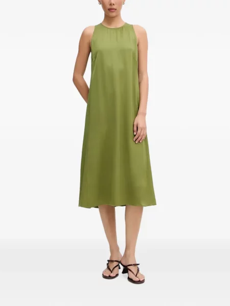 Rochie midi Marc O'polo fără mâneci în linie A verde