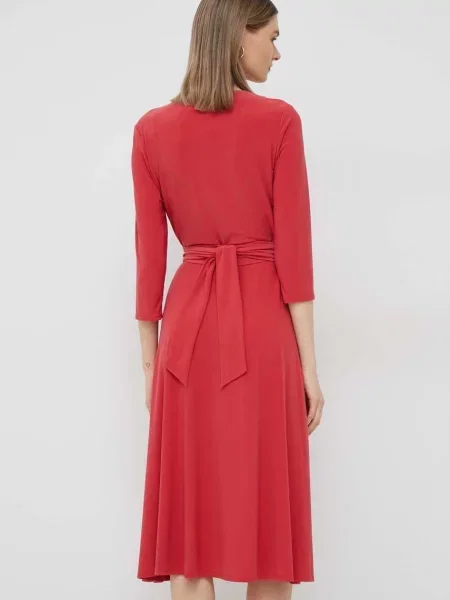 Сукня Lauren Ralph Lauren mini розкльошена червоний