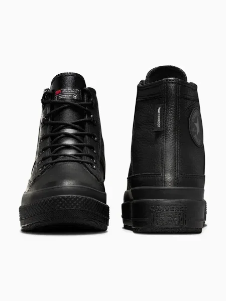 Kožené nepromokavé tenisky Converse Chuck Taylor All Star černé