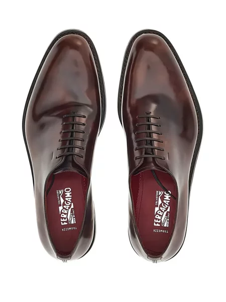 Oxford Ferragamo din piele maro