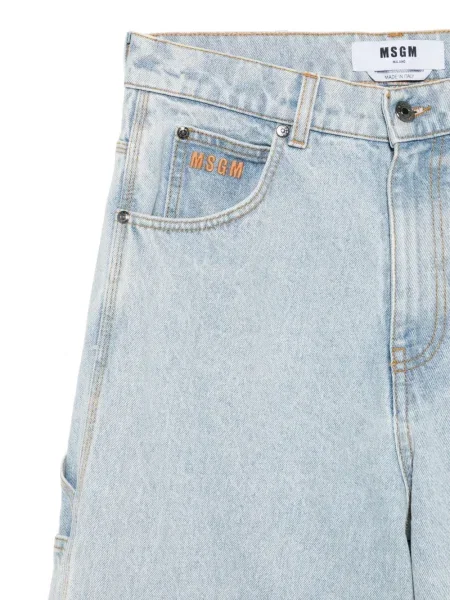 Blugi Msgm cu broderie albastru