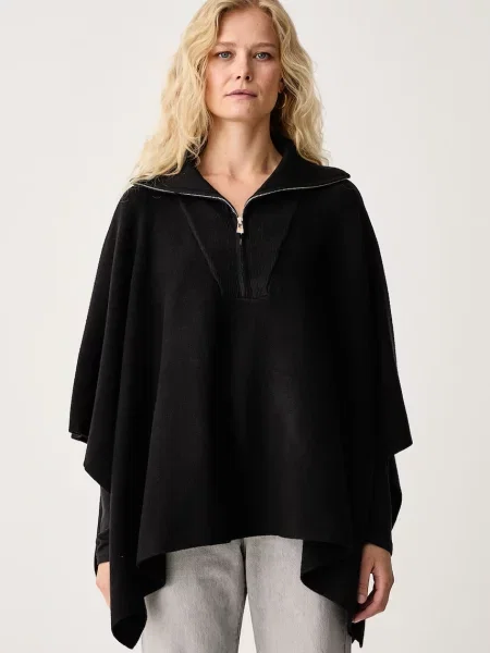 Morgan poncho pentru femei cu vâscoză negru