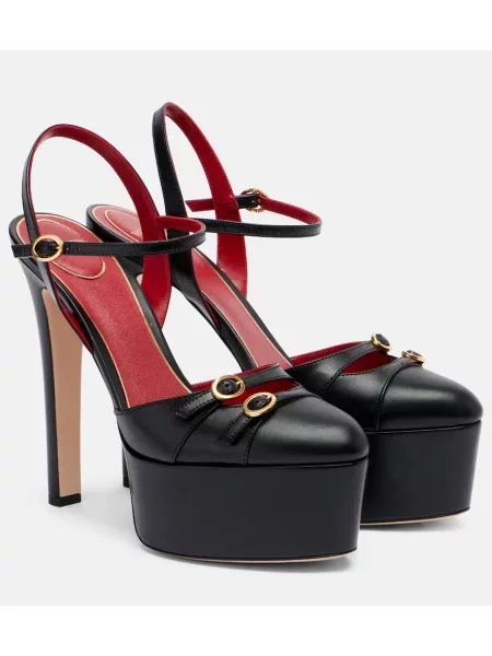 Pantofi cu toc Valentino Garavani din piele cu platformă negru