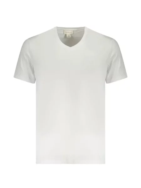 Scurt tricou Calvin Klein cu decolteu în V alb