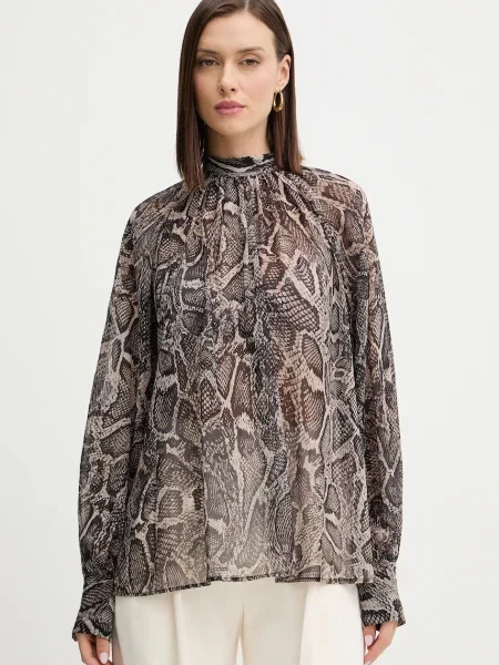 Блуза Guess AUDRINE дамска с десен черно