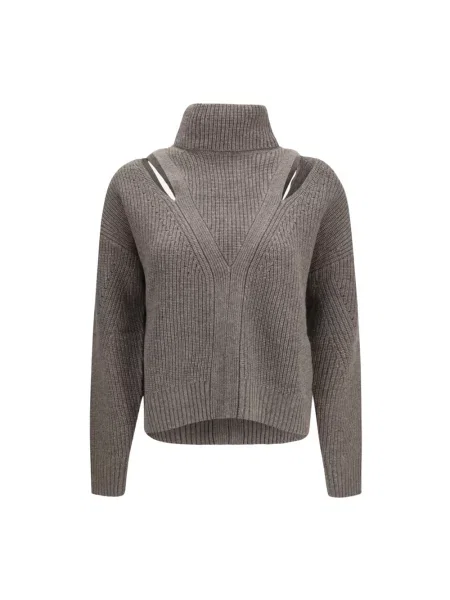 Sweter z golfem Parosh szary
