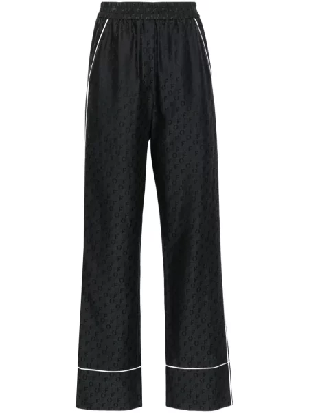 Pantaloni Off-white din jacard alb