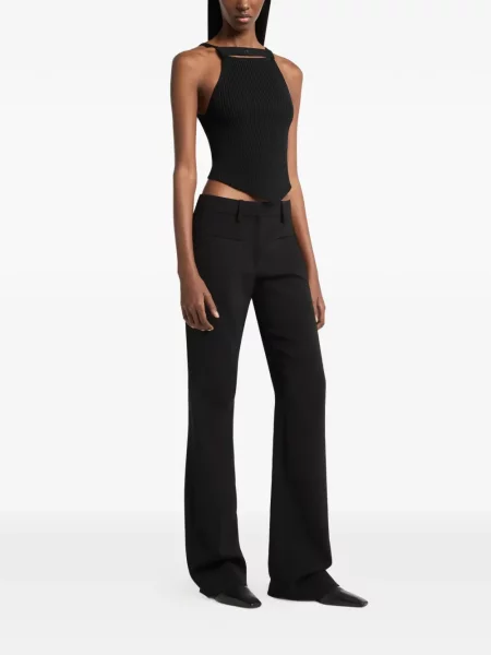 Top Courreges tricotate cu bretele negru