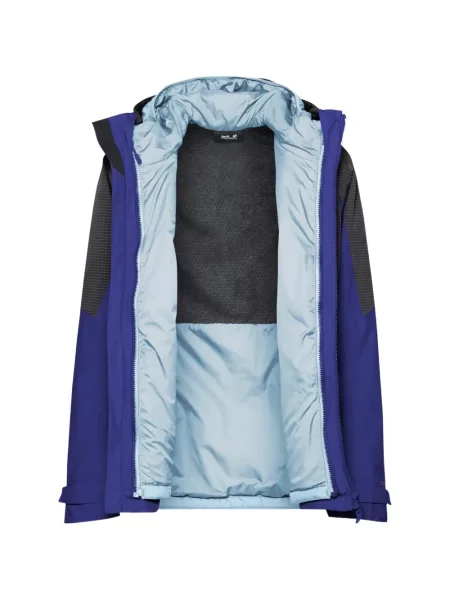 Jakna Jack Wolfskin s kapuljačom plava