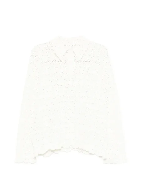 Pulover Jnby din jacard lung alb