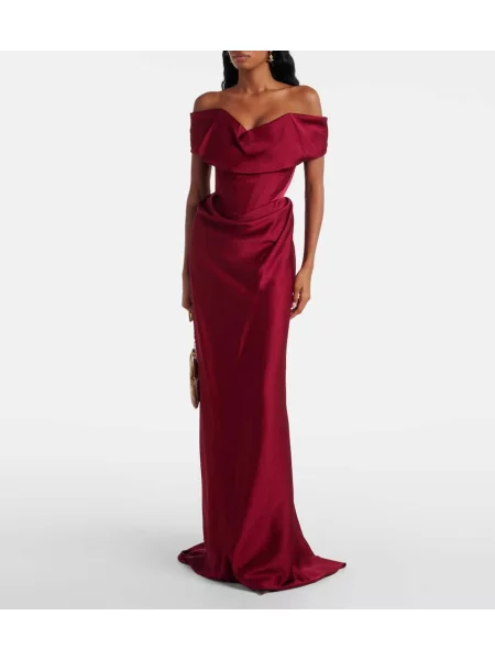 Rochie Vivienne Westwood din satin bordo