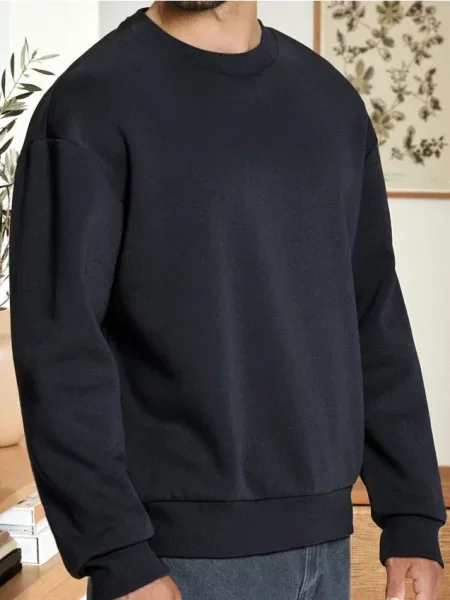 Sinsay Bluza basic comfort fit niebieski