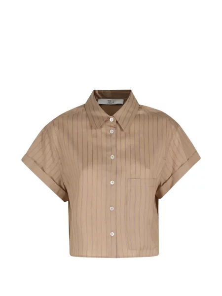 Koszula Tela w paski brązowa