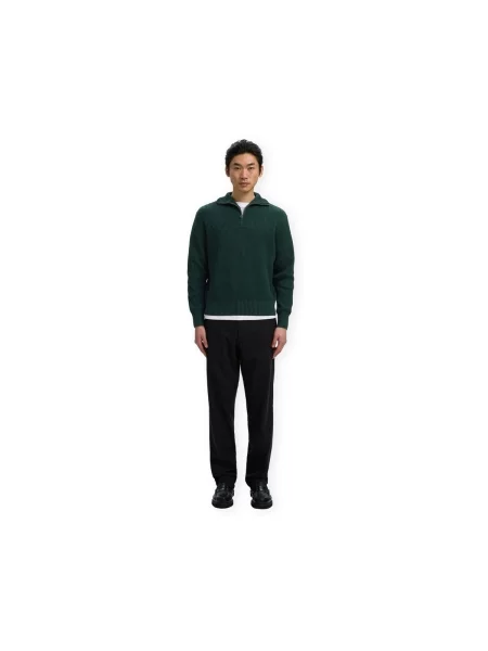Pulover Selected tricotate verde