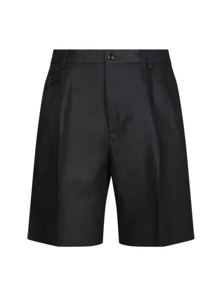Lniane szorty Dolce And Gabbana czarne
