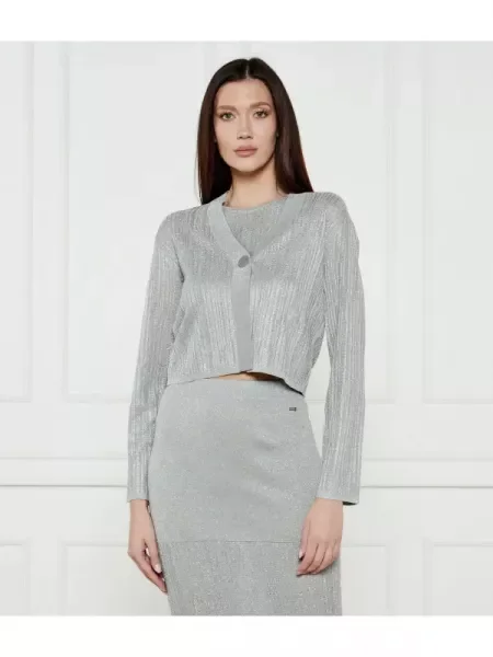 Armani Exchange Bluză | Cropped Fit argintiu