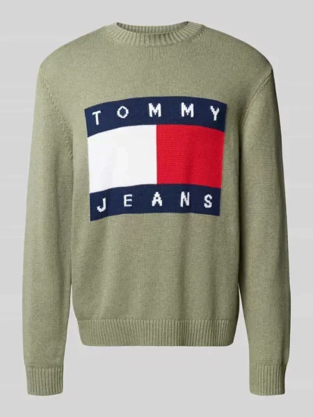 Sweter z dzianiny o kroju regular fit z czystej bawełny Tommy Jeans