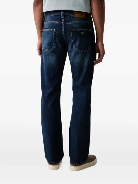 Τζιν με ίσιο πόδι Emporio Armani με αυτόγραφο μπλε