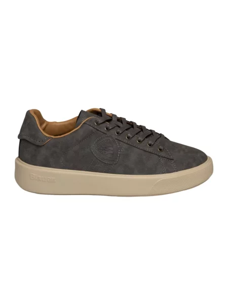 Sneakersy Blauer skórzane szare