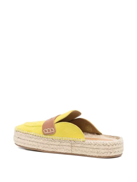Espadrile Jw Anderson din piele de căprioară fără toc galben